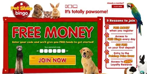 Pet shop bingo casino bonus